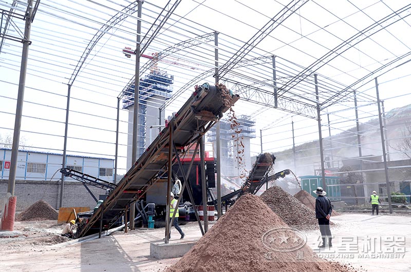 模块化破碎站加工出的成品沙子 模块化破碎站加工出的成品沙子