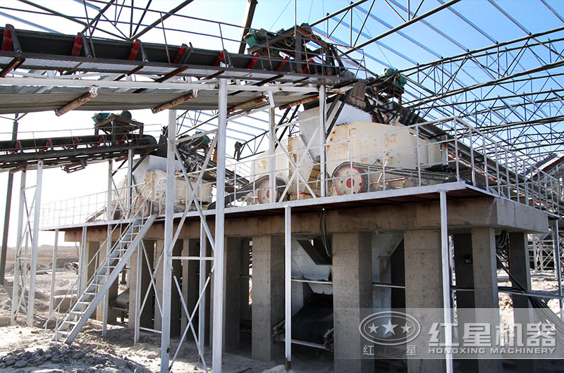 大型砂石料生产线使用反击式破碎机现场 大型砂石料生产线使用反击式破碎机现场