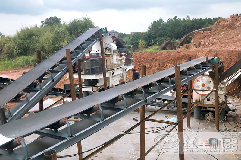 小型河石沙加工设备安装现场 小型河石沙加工设备安装现场