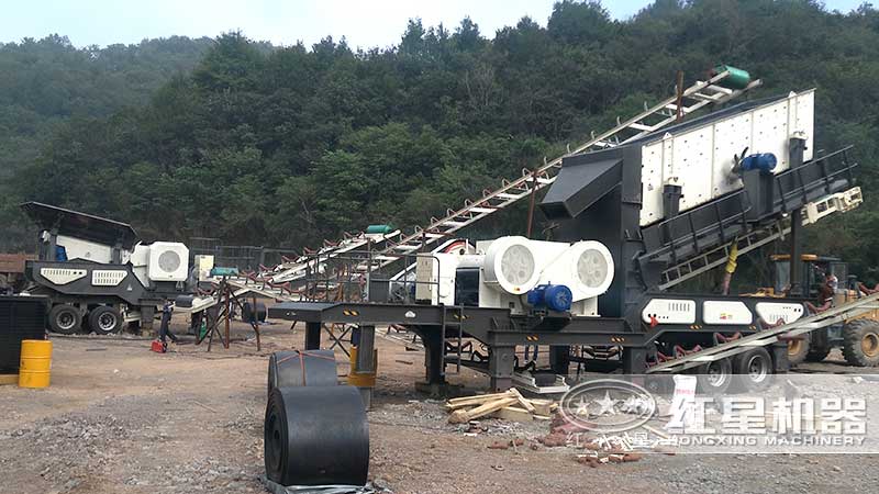 移动颚破+移动细颚破现场 移动颚破+移动细颚破现场