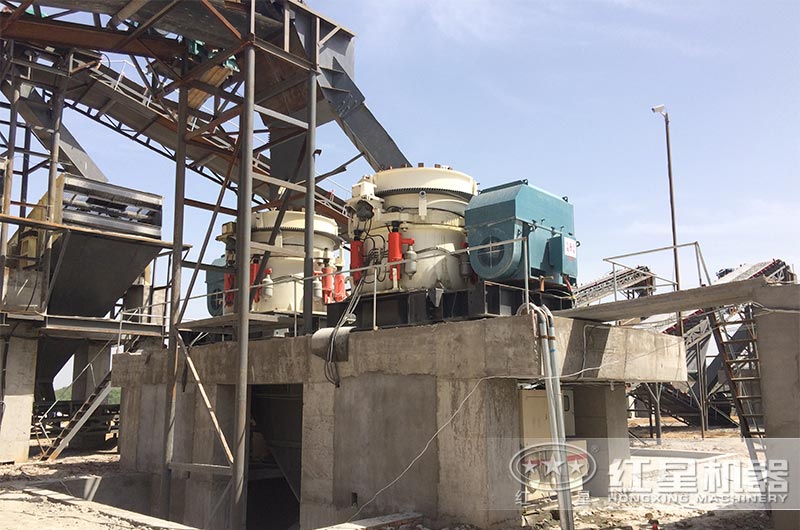 大型砂石料生产线使用圆锥破碎机现场 大型砂石料生产线使用圆锥破碎机现场