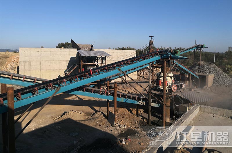 花岗岩制砂生产线现场 花岗岩制砂生产线现场